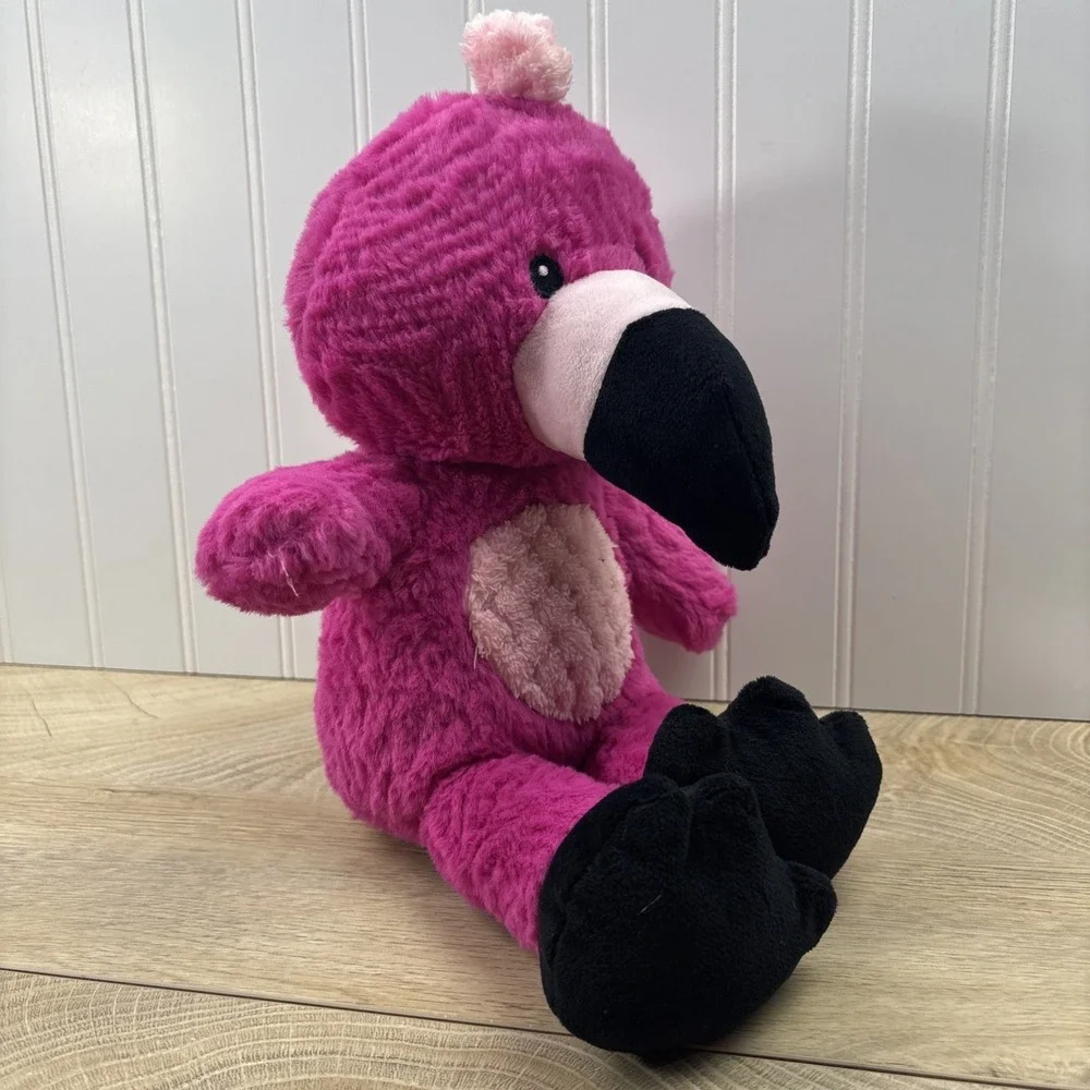 Spark Create Imagine Pink Flamingo Bird Plush Stuffed Animal Baby Rattle Crinkle